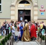 Król Kazimierz III Wielki na Rynku w Skawinie