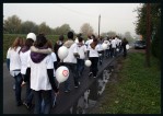Trasa marszu przebiegaa spod Gimnazjum Nr 2 w Skawinie do miejsca tragicznego wypadku w ktrym zgin ucze tamtejszej szkoy